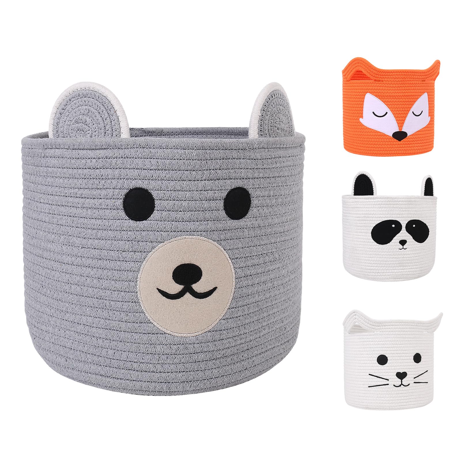 ACOHSY 30×30 cm Aufbewahrungskorb mit Tiermotiven – Kallax-kompatibel für Kinderzimmer