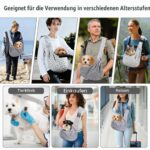 VGECEE Hundetragetasche bis 7.5 kg – Ergonomischer Hunderucksack mit Sicherheitssystem – Bild 7