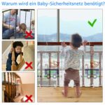 Yiomxhi Kindersicherheitsnetz 300x74 cm – Treppen- & Balkonnetz mit Zellulardesign – Bild 3