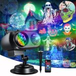 MOSSNDAR LED Projektor mit 12 Folien & Ozeanwellen-Effekt – Wasserdichte Outdoor Deko mit Fernbedienung