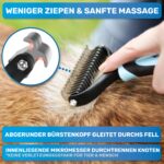 BluePet Unterwollbürste für Hunde & Katzen – Langhaar Fellpflege & Entfilzung – Bild 6