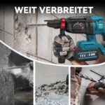 Akku Bohrhammer SDS Plus 18V mit 2x5.0Ah – 3-in-1 Funktionen für Beton bis 26mm – Bild 7