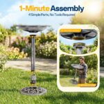 VIVOHOME Vogeltränke 71cm – Polyresin Gartenbad mit Antik-Patina für Außenbereiche – Bild 7