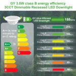 GY LED Einbaustrahler 3.5W 230V dimmbar – TÜV zertifiziert, IP44, 3CCT, 12er Set – Bild 7