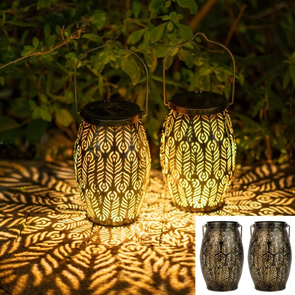 JOYCREATOR 2er Set LED Solarlaternen – IP65 Wasserdicht für Garten, Balkon & Terrasse
