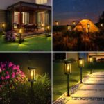 SIVQIKE 4er Set Solarleuchten für Aussen – Warmweiss IP65 Gartenleuchten mit Automatik – Bild 5