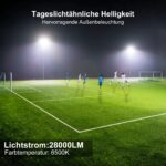 HOPEDAMAI 200W LED Strahler Außen 28000 Lumen – Straßenleuchte IP67 für Parkplätze & Industrie – Bild 5