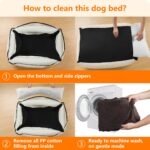 HMTOPE Hundebett XL 110x85cm mit Cord-Bezug – Orthopädisches Hundesofa für grosse Hunde – Bild 8