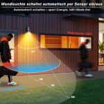 Wondlumi Außenleuchte mit Bewegungsmelder Schwarz – 5W GU10 LED IP44 für Terrasse & Garten – Bild 2