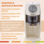 Wanvoapls Rasierte Eismaschine mit Edelstahl-Klingen – Schneekegel-Maker für Zuhause – Bild 2