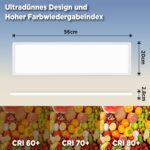 L5L3D LED Deckenleuchte 56x20cm 16W 3000lm – Flaches Panel mit Backlight für Küche & Büro – Bild 4