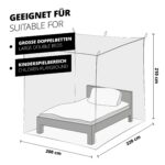 Lumaland Moskitonetz 200x220x210 cm – Insektenschutz für Bett & Reisen – Bild 2