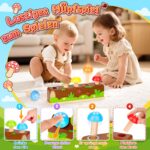 Molleyzi Pop-Up Pilz Motorikspielzeug aus Holz – Montessori Lernspiel ab 12 Monaten – Bild 4