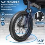 KESSER Boxer 3-in-1 Hundeanhänger – Hundebuggy & Fahrradanhänger 240L für kleine bis mittlere Hunde – Bild 8