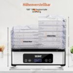 YASHE Dörrautomat 5-Etagen Edelstahl – 400W mit 48H Timer & Temperaturregelung – Bild 2