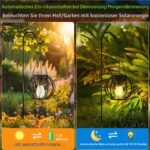 Akynite Solar-Hängeleuchte IP65 – Retro Gartenlaterne mit Warmweiss für Aussen, 2er Set – Bild 3