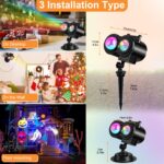 Laliled LED Projektor Weihnachten & Halloween – 24 Dias mit Wasserwellen-Effekt, IP44 wasserdicht – Bild 4