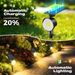 nipify Solar Strahler 4er Set mit 53 LED – IP65 Gartenleuchten mit 3 Helligkeitsstufen – Bild 4