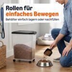Amazon Basics Tierfutterbehälter 31,2 L mit Rädern – Frischhaltung für Hunde & Katzen – Bild 3