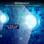 LyLmLe Magnetische LED Poolleuchte 15cm RGBW – 40h Laufzeit, IP68 Wasserdicht, 2er-Pack – Bild 4