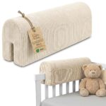 Bettkantenschutz 90 cm mit Cordstoff – Sicherheitspolster für Babybetten Oeko-Tex