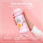 ion8 Kinder Trinkflasche 400ml Edelstahl – Auslaufsicher & Spülmaschinenfest – Bild 3