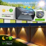 RECHOO Solarleuchten 6er Set – Superhelle Wandleuchten mit 2 Modi & IP65 Wasserschutz – Bild 4