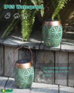 2er Set LED Solar Laterne Aussen – Orientalische Vintage Gartendeko mit IP65 Wasserschutz – Bild 6