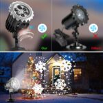 LED-Schneefall-Projektor 9W IP65 – Weihnachtsdekoration für Aussen & Innen mit Rotiereffekt – Bild 4