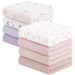 Susurration Mulltücher Baby 60x60cm, 8er-Pack – 100% Baumwolle Spucktücher für Neugeborene