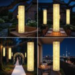 iShabao Solar Laterne 96cm mit 88 LED – Wetterfeste Gartenleuchte für Aussen – Bild 7