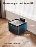 2,2L Katzenbrunnen kabellos mit Bewegungsmelder & LED – Premium Trinkbrunnen für Katzen – Bild 7