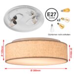 Zedelmaier Deckenlampe Ø38cm mit Leinenstoff – Moderne Deckenleuchte für alle Räume – Bild 8