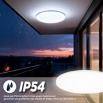 BestLuz LED Deckenleuchte Ø29cm mit Mikrowellen-Bewegungsmelder – 3600lm IP54 – Bild 7