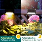 Solpex Solar-Wegeleuchten 12er Set Schwarz – Warmweisses LED Treppenlicht Aussen – Bild 2