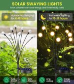GEARLITE Firefly Solarleuchten 4er Set mit 32 LED – Tanzende Glühwürmchen für Garten & Terrasse – Bild 5