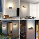 KUKAK 22W LED Wandleuchte Aussen mit 350° Schwenkpanel – IP65 Aussenlampe für Garten & Terrasse – Bild 3