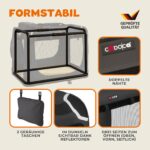 CADOCA® Hundebox XXL 90x60x66cm – Faltbare Transportbox mit Liegedecke für Hunde & Katzen – Bild 5