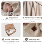 Little Dedi Strickdecke 80x100 cm aus 100% Bio-Baumwolle GOTS – Atmungsaktiv für Babys – Bild 3