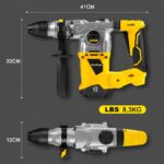 Enventor Bohrhammer 1500W SDS-Plus mit 4 Funktionen – Professionelle Schlagbohrmaschine – Bild 3