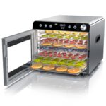 Arendo Dörrautomat Edelstahl 700 W mit 8 Gittern – Profi-Dehydrator für Obst, Fleisch & Gemüse