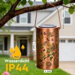 Sonnenblumen-Solarlaterne mit IP44 Wasserschutz – Dekorative LED Gartenbeleuchtung für Aussen – Bild 4