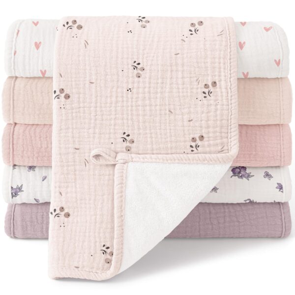 Bearmoss Mulltücher Baby 6er Pack 50x25 cm – 100% Baumwolle Spucktücher für Jungen & Mädchen