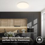 B.K.Licht LED Deckenleuchte mit Bewegungsmelder – Badlampe mit Spritzwasserschutz IP44 – Bild 5