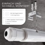 MATO 2x LED Feuchtraumleuchte 150cm – 5760lm, IP65 wasserdicht, Reihenschaltbar – Bild 3