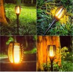 GEYUEYA Solarfackeln 2er Set 80cm – Flackernde LED Gartenleuchten mit IP65 Wasserschutz – Bild 5