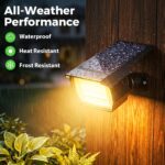 LOTMOS 3er Set Solarstrahler mit 72 LEDs – IP67 Aussenleuchte mit 3 Helligkeitsmodi für Garten – Bild 3