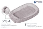 Medi Partners Babynest 100x60 cm – Kuschelnest aus Baumwolle & Minky für Neugeborene – Bild 8