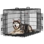 Feandrea XXL Hundekäfig klappbar mit Doppeltüren – 122x74,5x80,5 cm für grosse Hunde