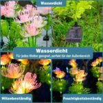 DooYard Solar-Gartenleuchten 2er-Set – Leuchtende Blüten mit verbessertem Solarpanel – Bild 4